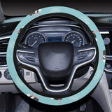 Ostrich Pattern Print Design 05 Car Steering Wheel Cover