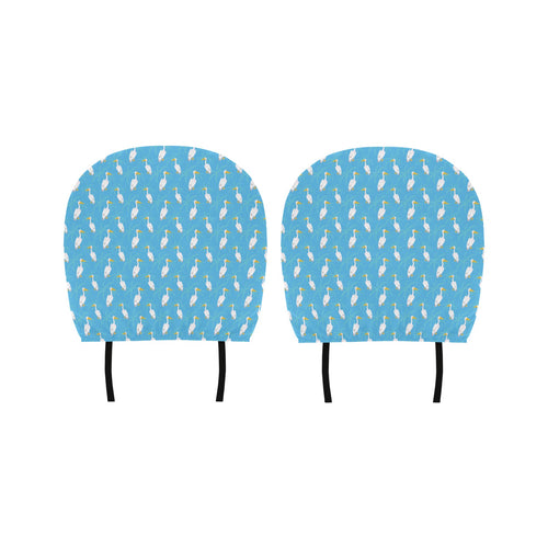 Pelican Pattern Print Design 02 Car Headrest Cover