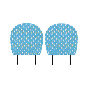 Pelican Pattern Print Design 02 Car Headrest Cover