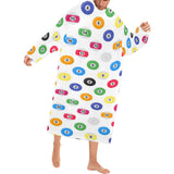 Billiard Ball Pattern Print Design 04 Blanket Robe with Sleeves