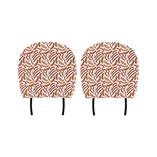 Sausage Pattern Print Design 05 Car Headrest Cover