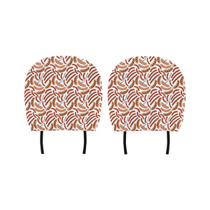 Sausage Pattern Print Design 05 Car Headrest Cover