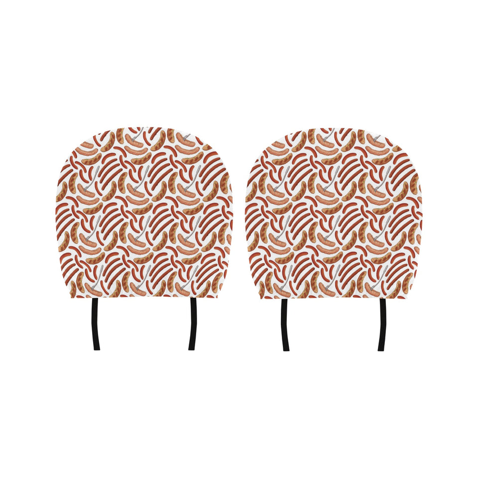 Sausage Pattern Print Design 05 Car Headrest Cover