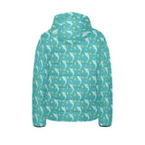 Swordfish Pattern Print Design 04 Kids' Boys' Girls' Padded Hooded Jacket