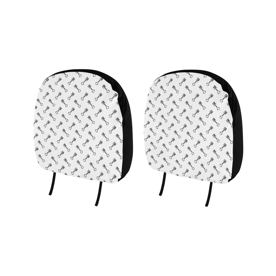 Engine Piston Pattern Print Design 02 Car Headrest Cover