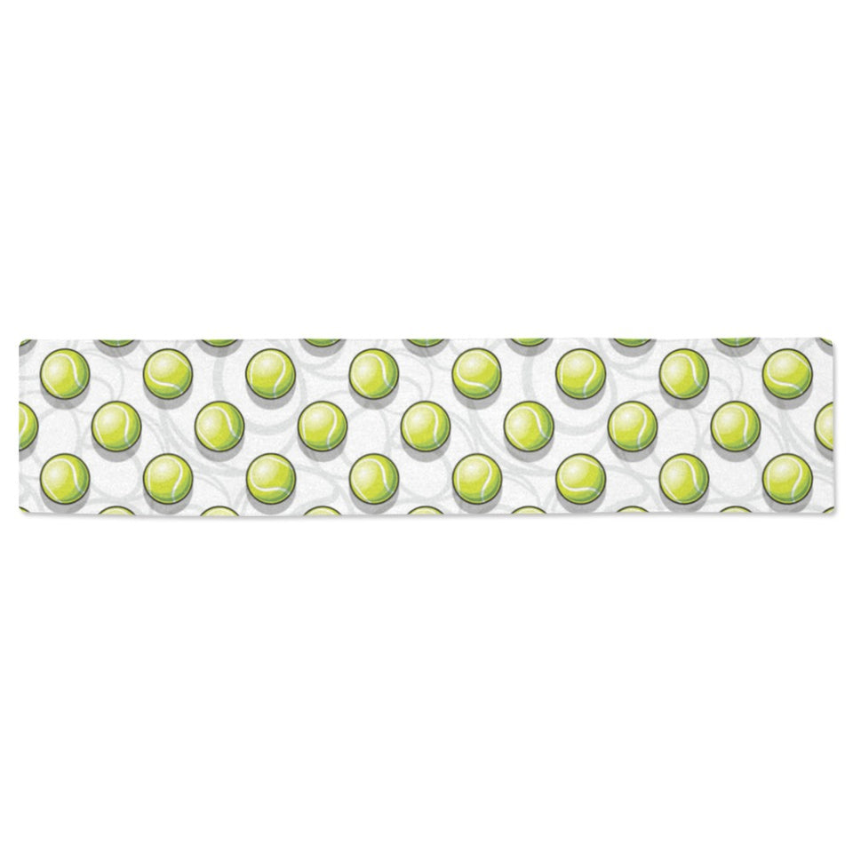 Tennis Pattern Print Design 05 Table Runner