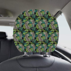 Leopard Leaves Pattern Car Headrest Cover