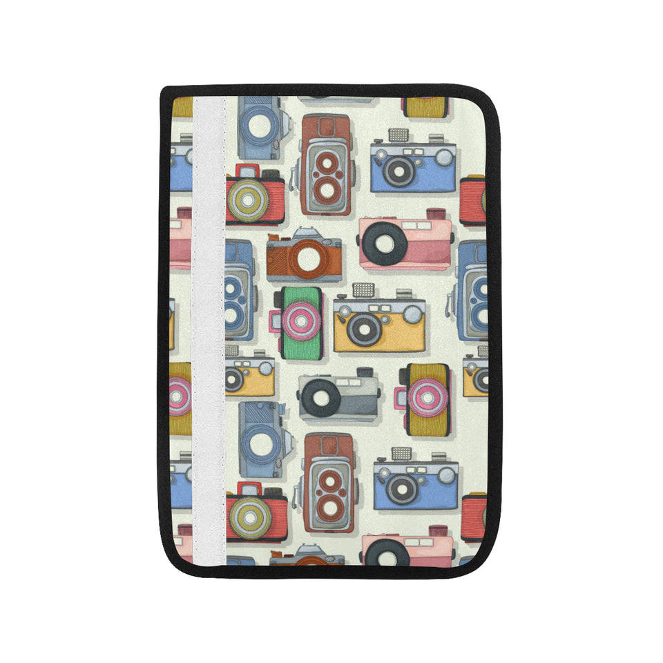 Camera Pattern Print Design 05 Car Seat Belt Cover