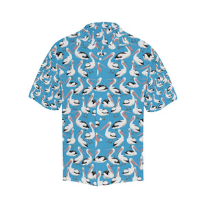 Pelican Pattern Print Design 04 Men's All Over Print Hawaiian Shirt (Model T58)