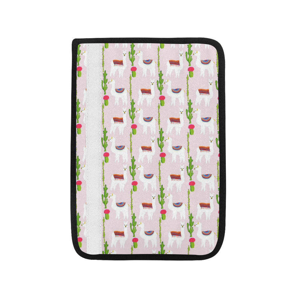 Llama Cactus Pattern Car Seat Belt Cover