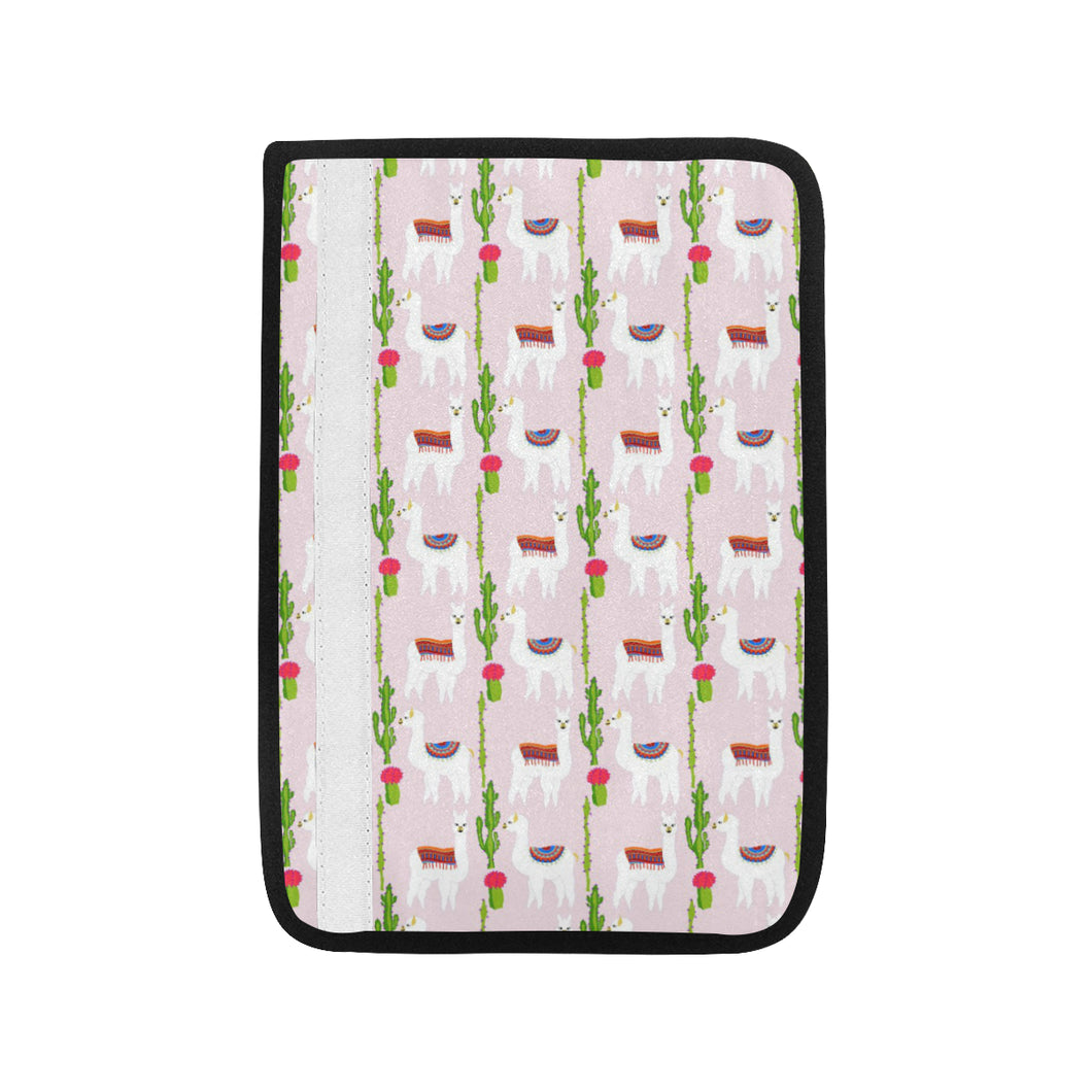 Llama Cactus Pattern Car Seat Belt Cover