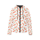 Sausage Pattern Print Design 03 Women's Padded Hooded Jacket