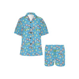 Sun Glasses Pattern Print Design 03 Women's V-Neck Short Pajama Set