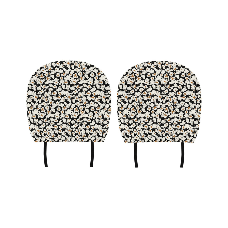 Popcorn Pattern Print Design 02 Car Headrest Cover