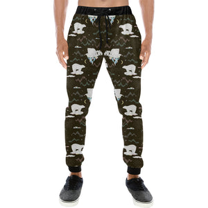 Polar Bear Pattern Background Unisex Casual Sweatpants