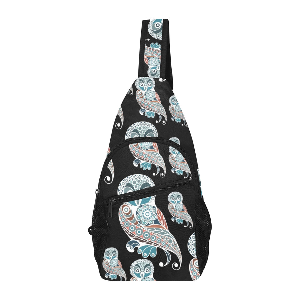 Owl Tribal Pattern All Over Print Chest Bag