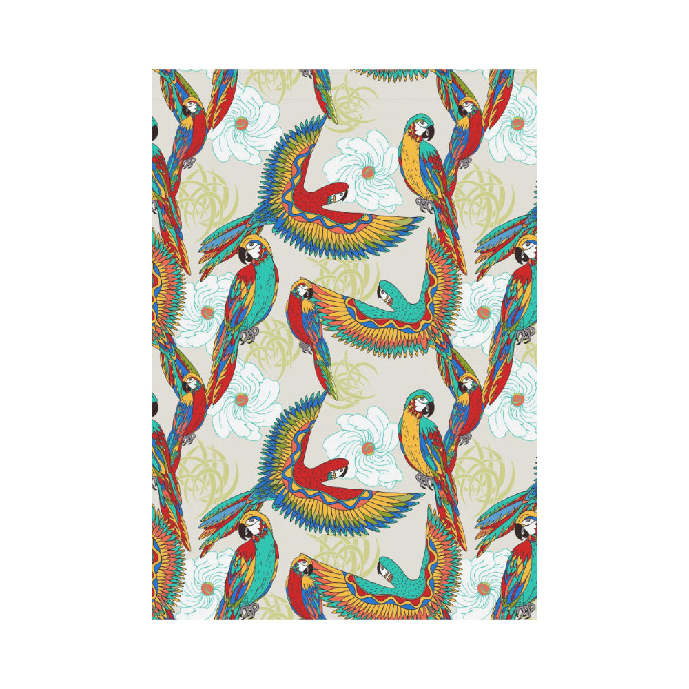 Parrot Flower Pattern House Flag Garden Flag