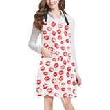 Lips Pattern Print Design 01 Adjustable Apron