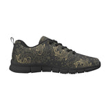 Gold Koi Fish Carp Fish Pattern Men's Sneakers Black