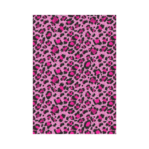 Pink Leopard Skin texture Pattern House Flag Garden Flag