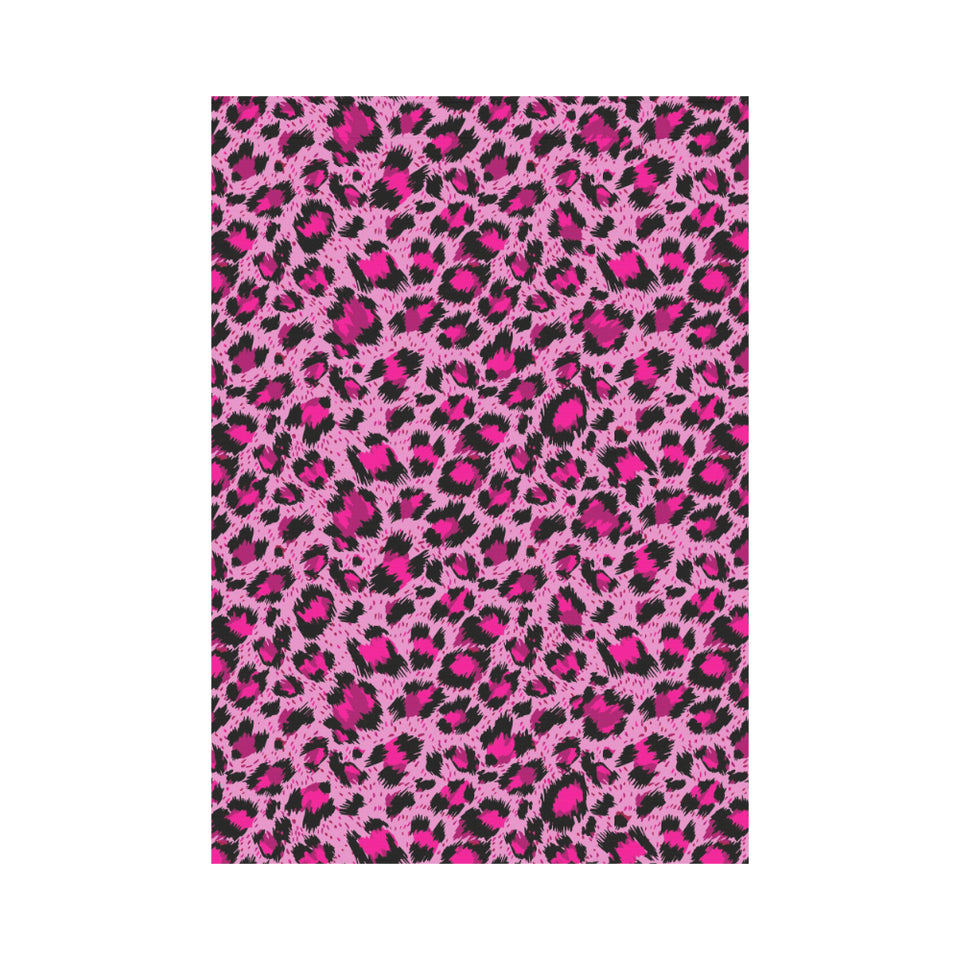 Pink Leopard Skin texture Pattern House Flag Garden Flag