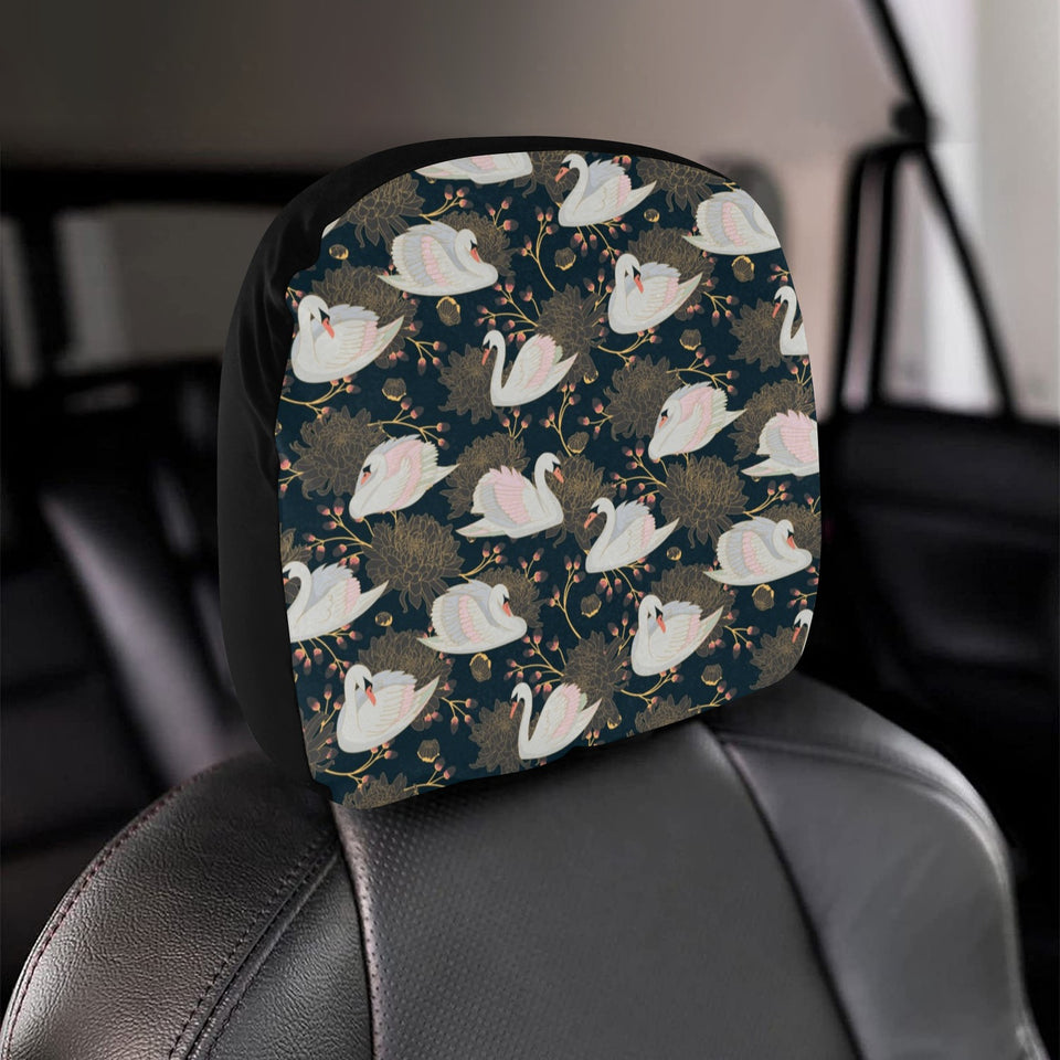 Swan Pattern Car Headrest Cover