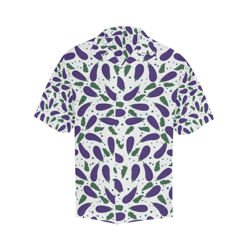 Eggplant Pattern Print Design 05 Men's All Over Print Hawaiian Shirt (Model T58)