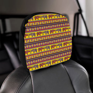 Rhino African Afro Dashiki Adinkra Kente Ethnic Mo Car Headrest Cover