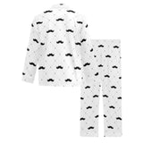 Mustache Beard Pattern Print Design 04 Men's Long Pajama Set