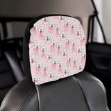 Poodle Pattern Car Headrest Cover