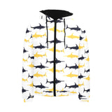 Swordfish Pattern Print Design 05 Men's Padded Hooded Jacket(ModelH42)