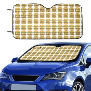 Hamburger Pattern Print Design 05 Car Sun Shade