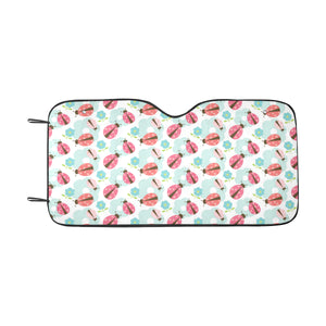 Ladybug Pattern Print Design 03 Car Sun Shade