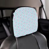 Yorkshire Terrier Pattern Print Design 01 Car Headrest Cover