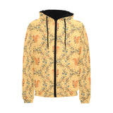 Squirrel Pattern Print Design 01 Men's Padded Hooded Jacket(ModelH42)