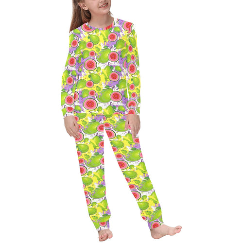 Guava Pattern Kids' Boys' Girls' All Over Print Pajama Set