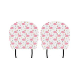 Pink Swan Pattern Car Headrest Cover