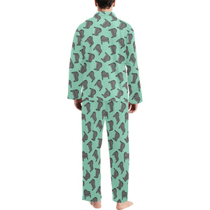 Piano Pattern Print Design 04 Men's Long Pajama Set