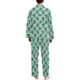 Piano Pattern Print Design 04 Men's Long Pajama Set