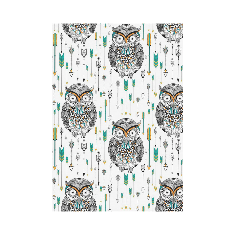 Owl Arrow Pattern House Flag Garden Flag