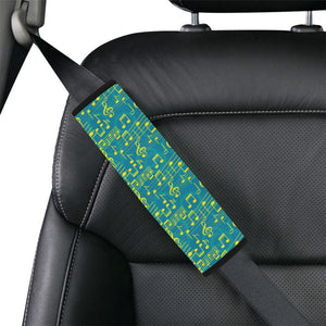 Music Notes Pattern Print Design 05 Car Seat Belt Cover