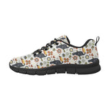 Toucan Flower Pattern Men's Sneakers Black