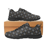 Cobweb Spider Web Pokka Dot Pattern Men's Sneakers Black