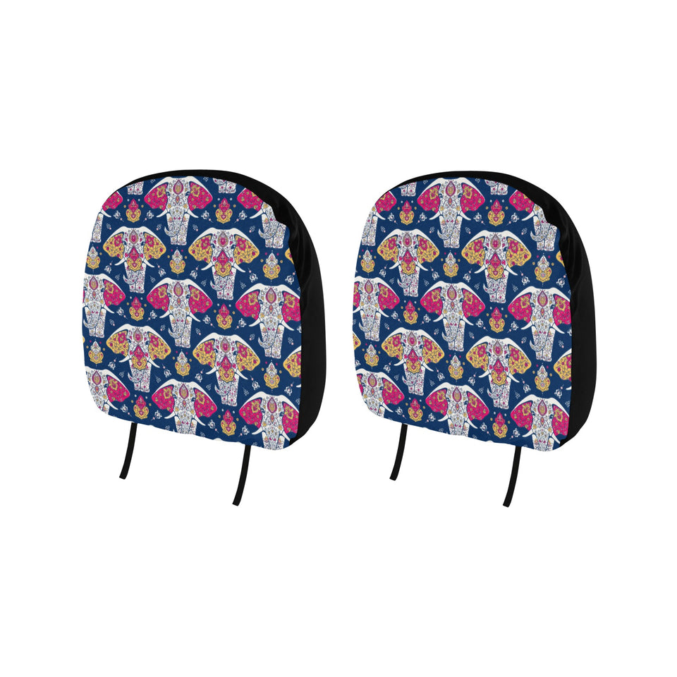 Elephant Pattern Car Headrest Cover