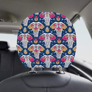 Elephant Pattern Car Headrest Cover