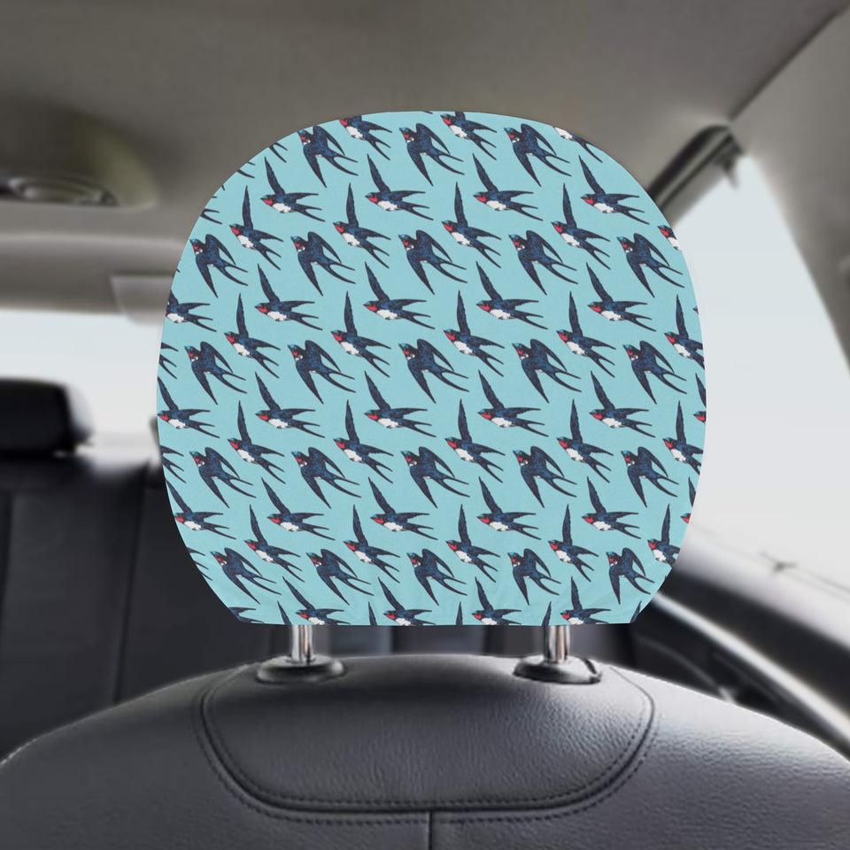 Swallow Pattern Print Design 01 Car Headrest Cover