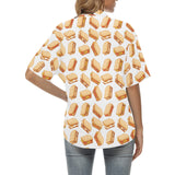 Sandwich Pattern Print Design 01 Women's All Over Print Hawaiian Shirt