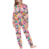 Snowman Colorful Theme Pattern Kids' Boys' Girls' All Over Print Pajama Set