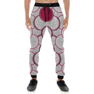 Sliced Dragon Fruit Pattern Unisex Casual Sweatpants