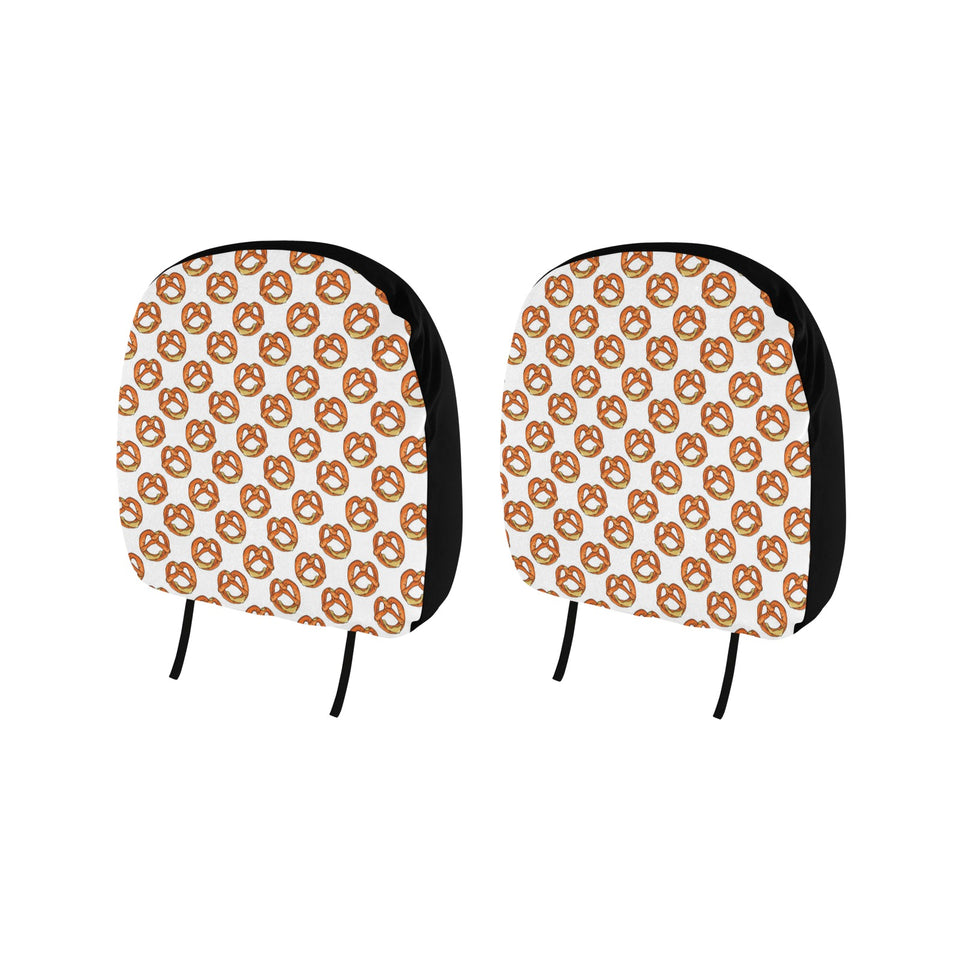 Pretzels Pattern Print Design 03 Car Headrest Cover